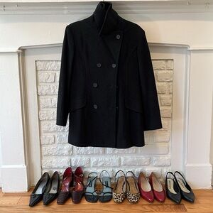 Wool Cashmere Jones NY Peacoat Grey 6